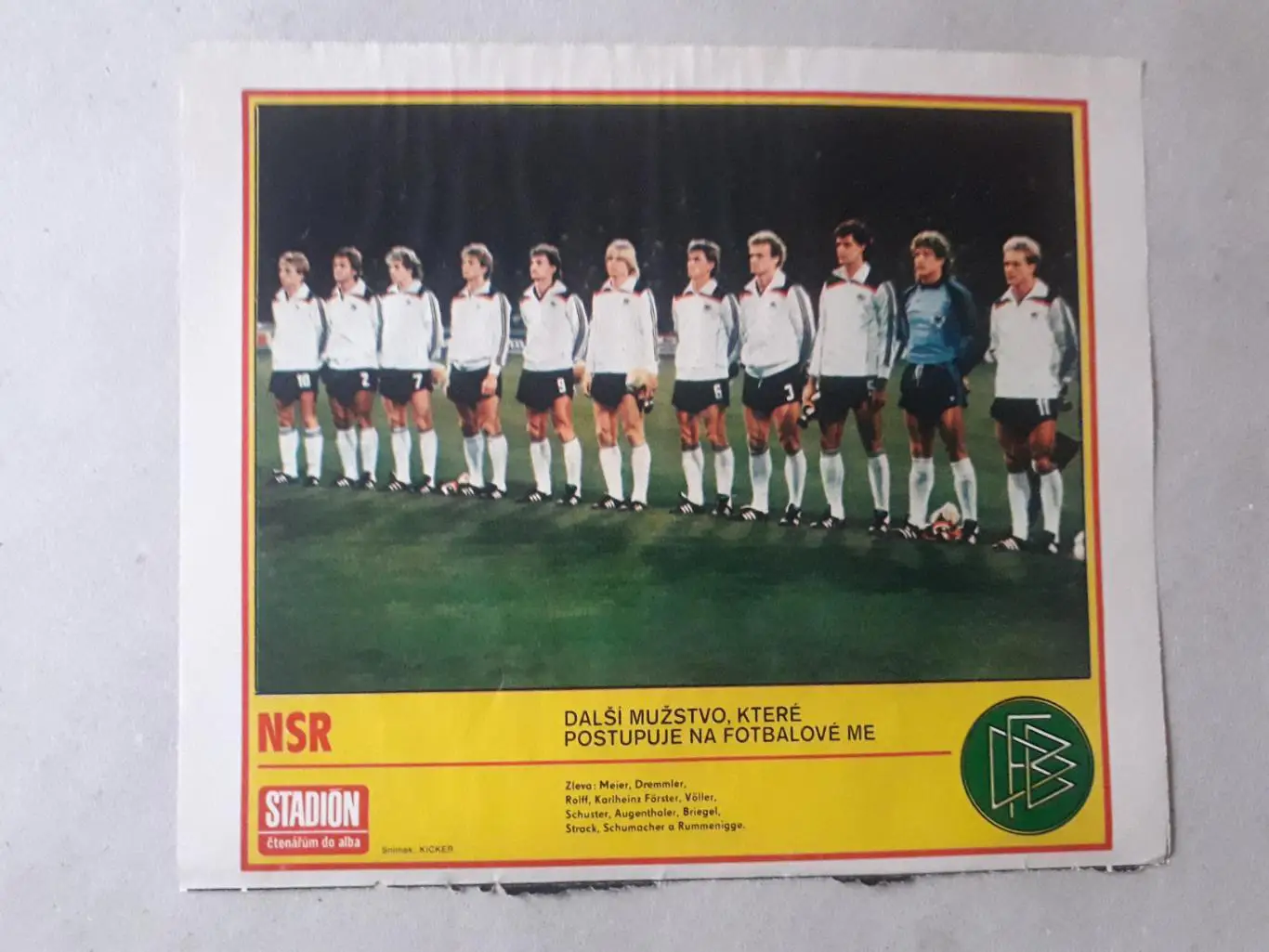 Постер из журнала ,,Stadion- Germany 6