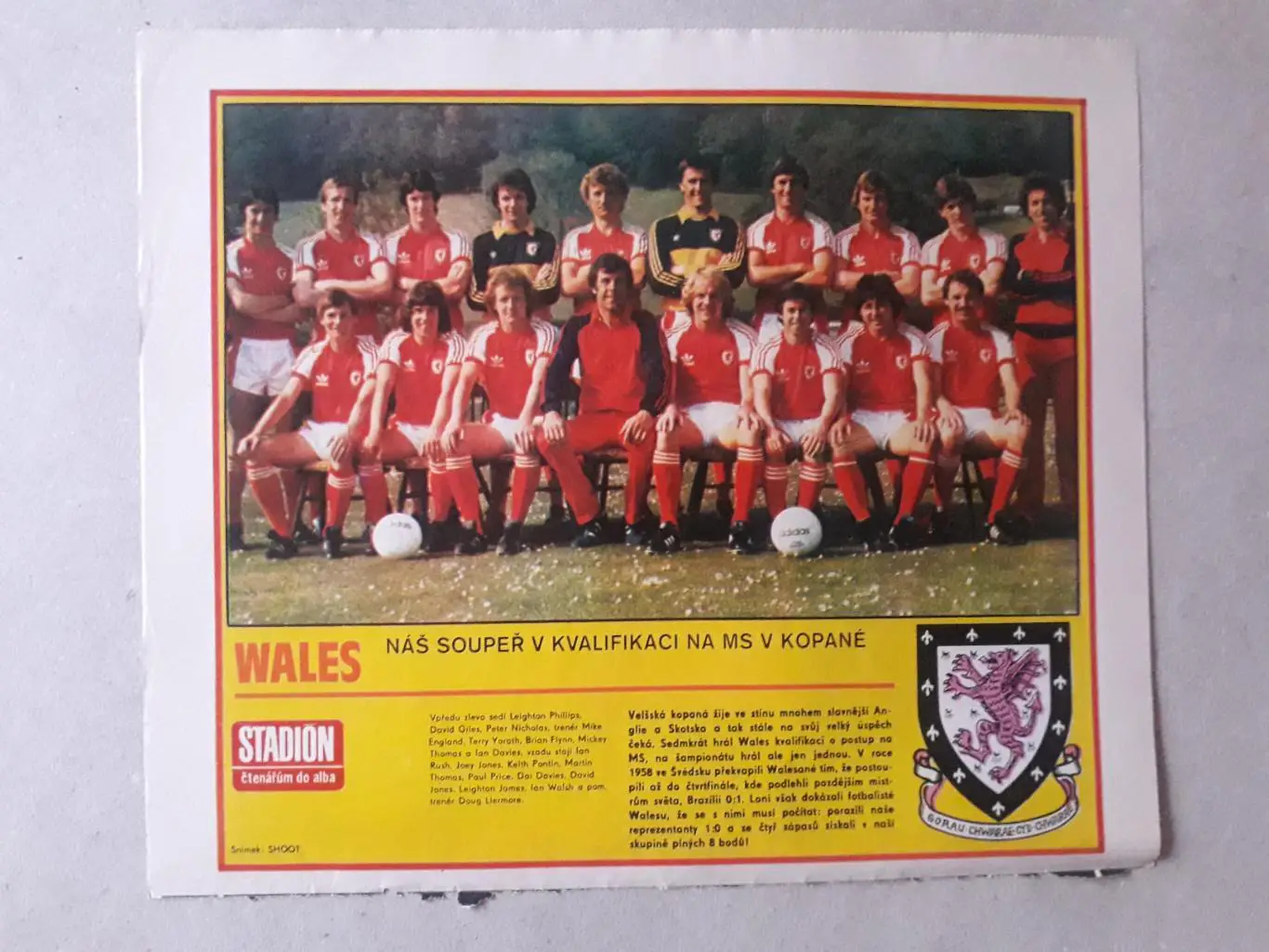 Постер из журнала ,,Stadion- Wales 3