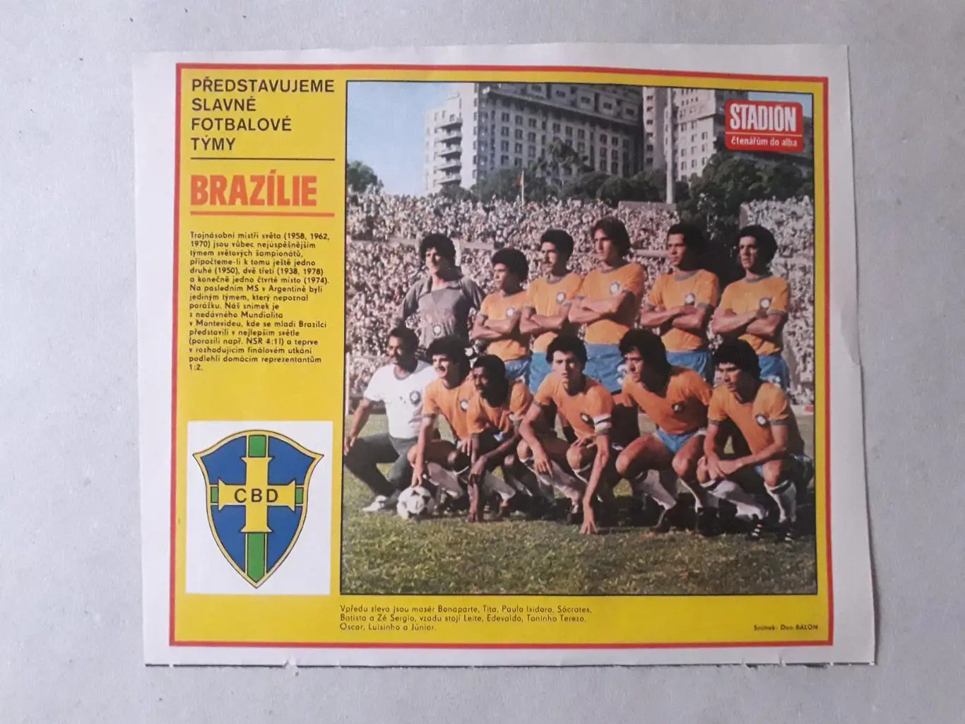 Постер из журнала ,,Stadion- Brazilie 2