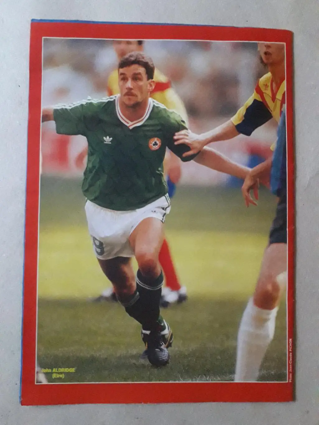 Плакат формата А3 из журнала France Football - Scifo, Buchwald, Aldridge 1