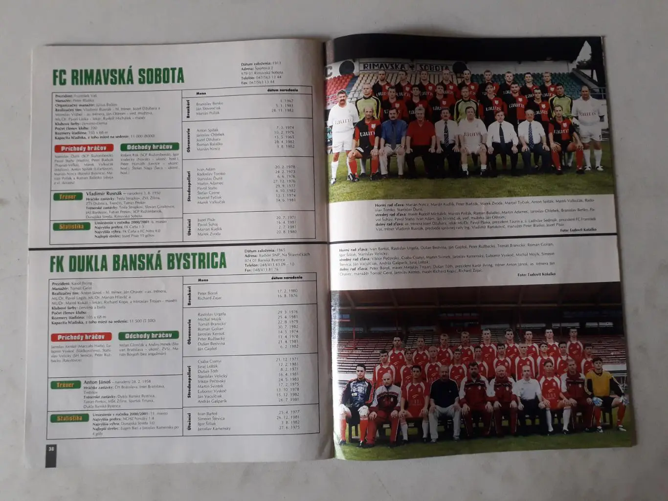 Futbal magazin 8/2001 3