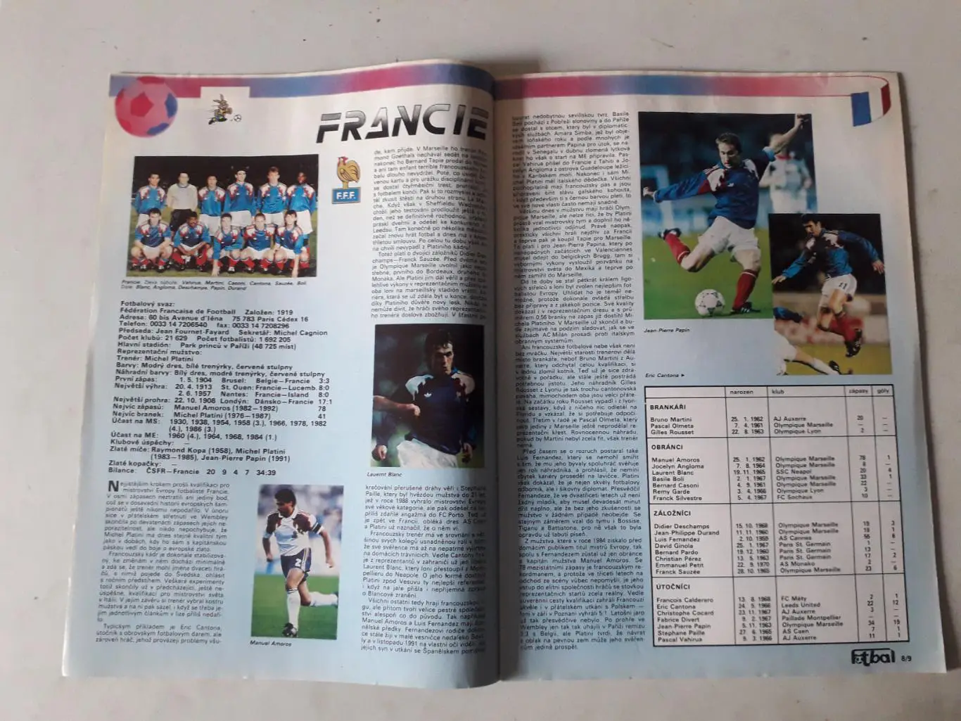 Fotbal sport 6/1992 2