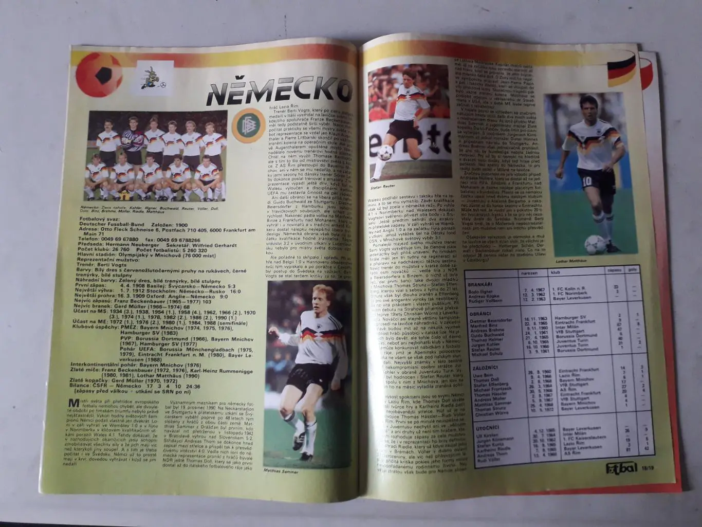 Fotbal sport 6/1992 5