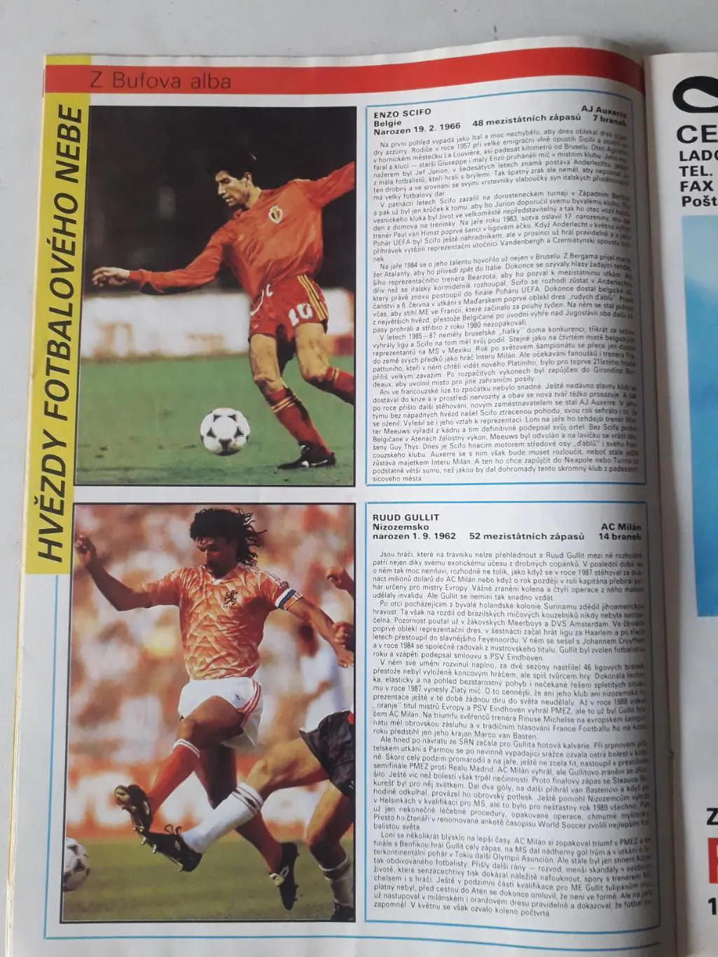 Fotbal sport 4/1991 3