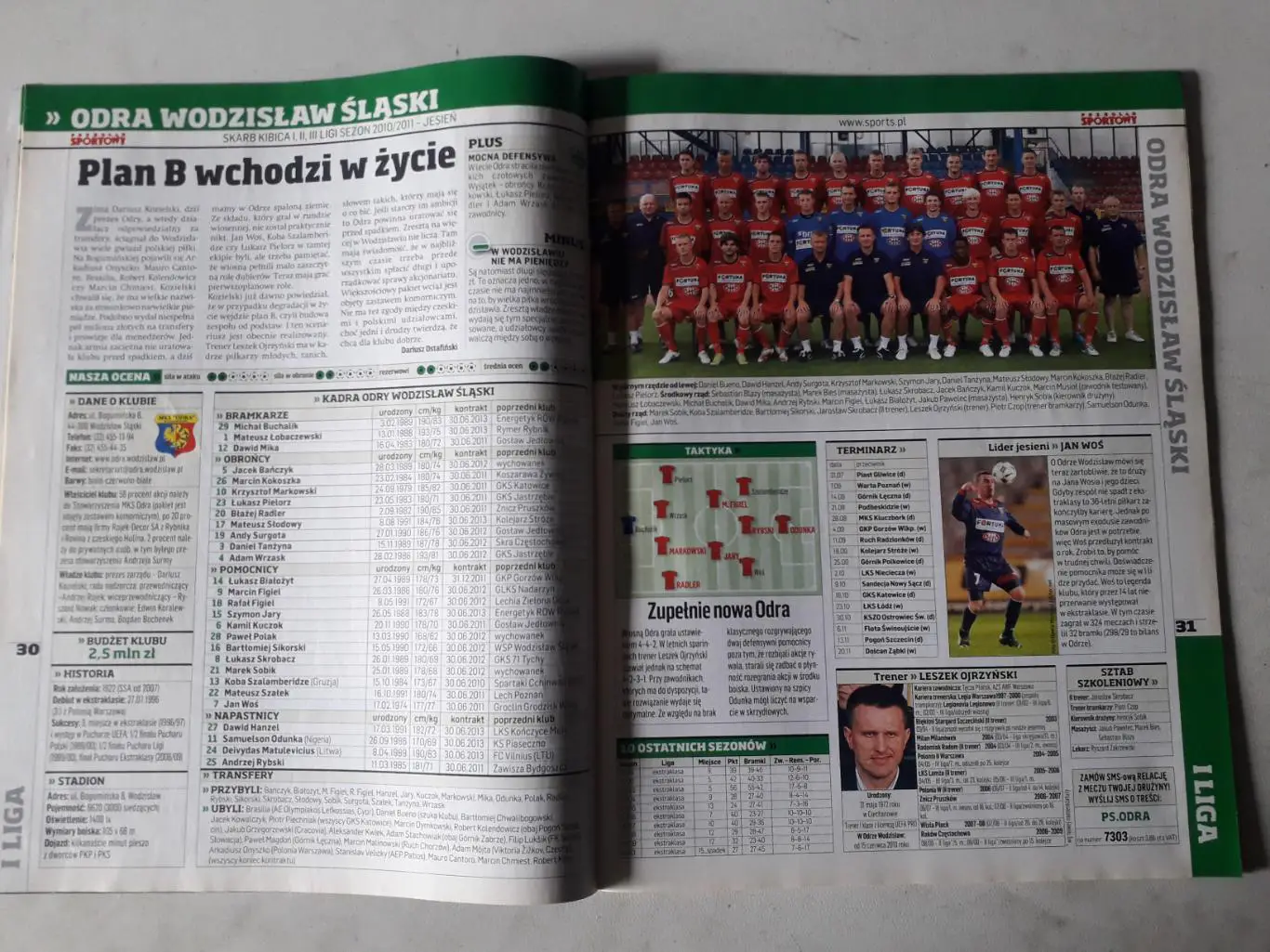 Skarb Kibica - 2-я Польская лига 2010/11 - Осень 2