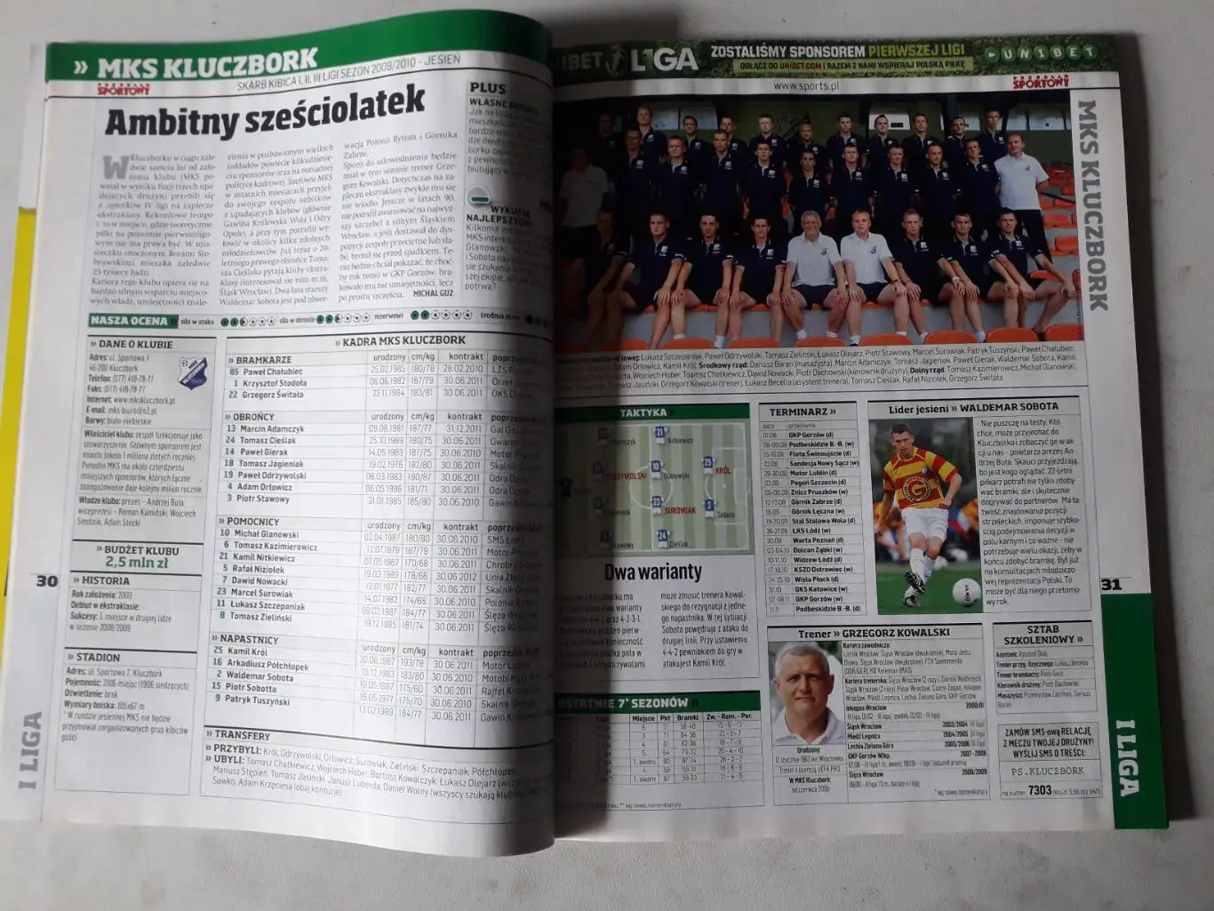 Skarb Kibica - 2-я Польская лига 2009/10 - Осень 2