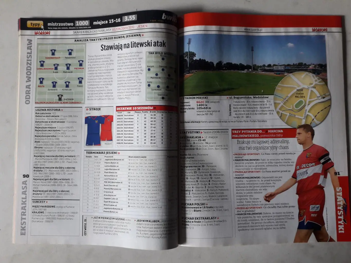 Skarb Kibica - 1-я Польская лига 2009/10 - Осень 2