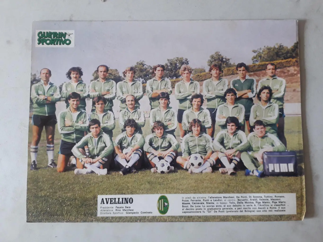 Двосторонній плакат A4 -Avellino, Bologna 1979/80