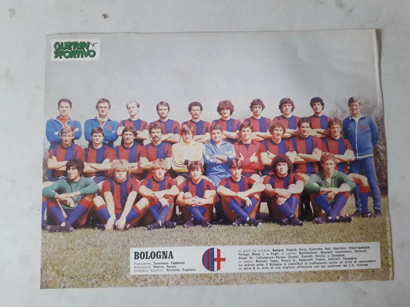 Двосторонній плакат A4 -Avellino, Bologna 1979/80 1