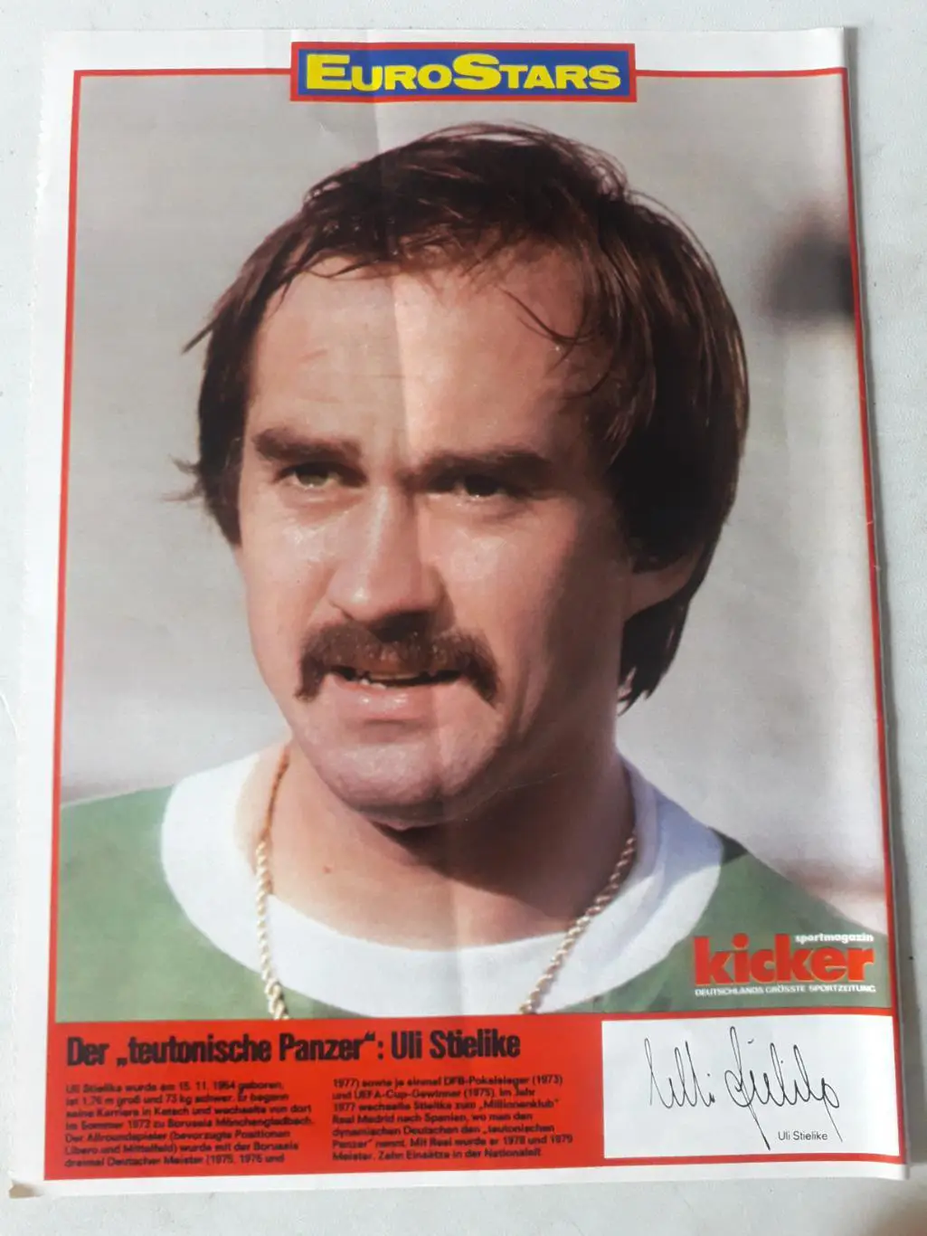 Kicker 1980 постер A4- Stielike
