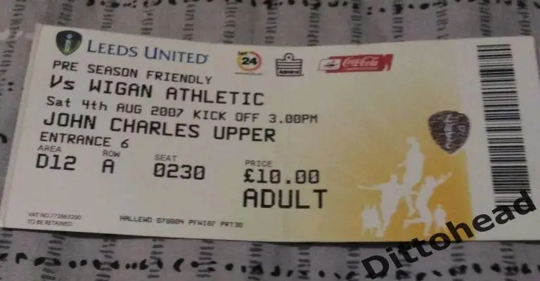 билет Лидс - Уиган 04.08.2007, ТМ