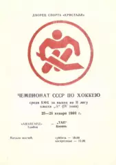 1992/01/25-26 Авангард Тамбов - Тан Казань. Файл PDF