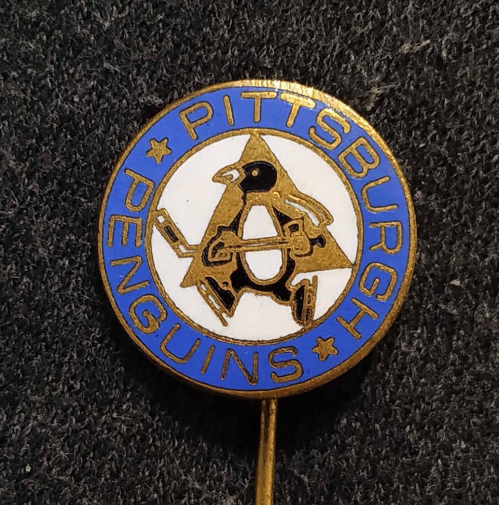 ХОККЕЙ (7а)__НХЛ_Pittsburgh Penguins_первый логотип клуба 1967г._РЕДКОСТЬ_тяжмет