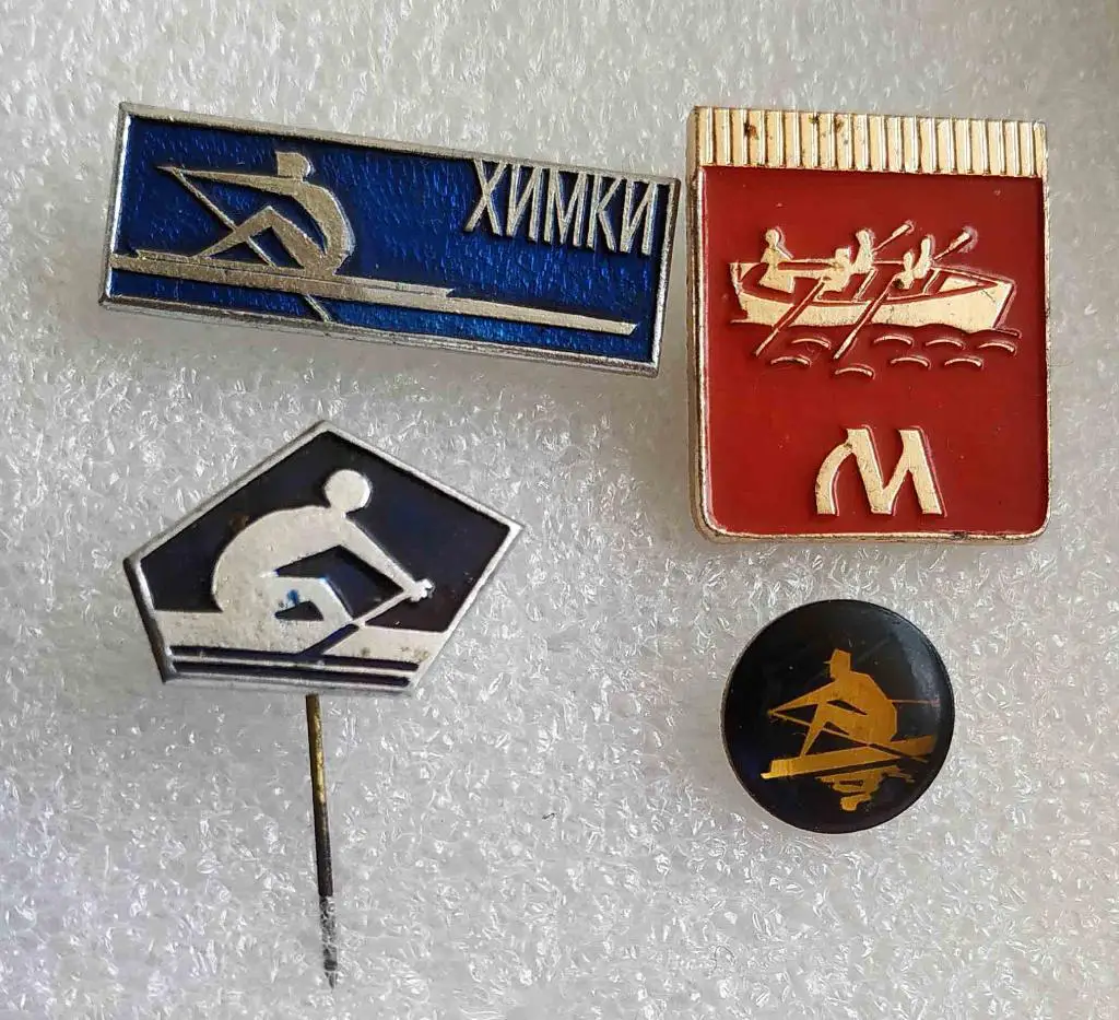 Гребля на байдарках и каноэ. Набор 4 значка