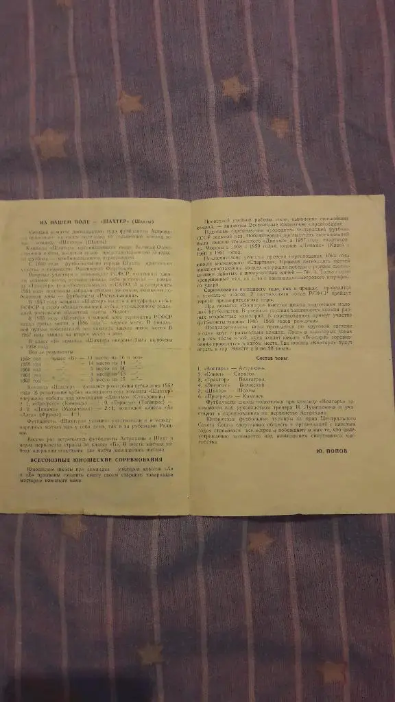 Волгарь (Астрахань) - Шахтёр (Шахты) _ 05.07.1963 1