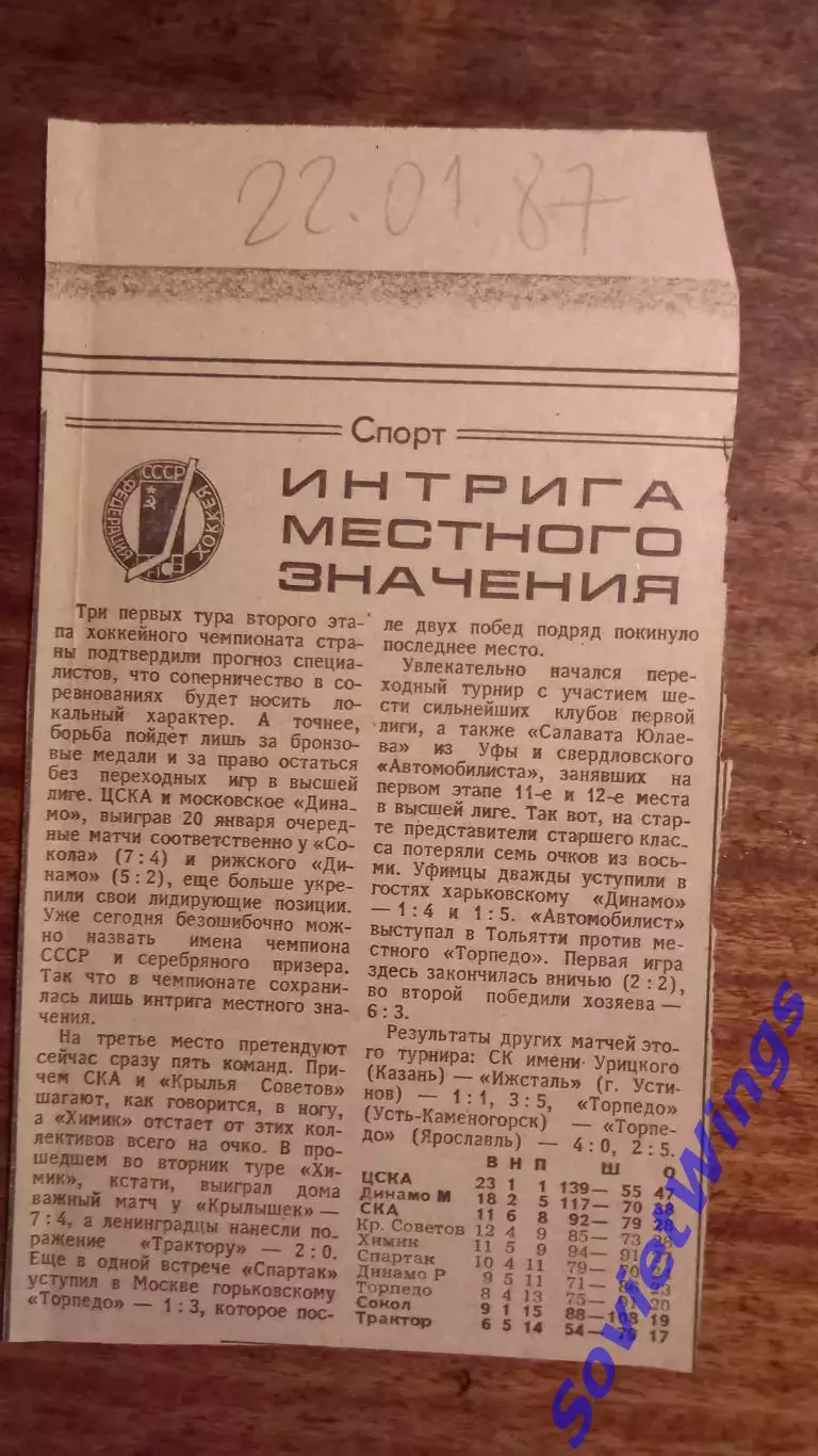 Интрига местного значения.