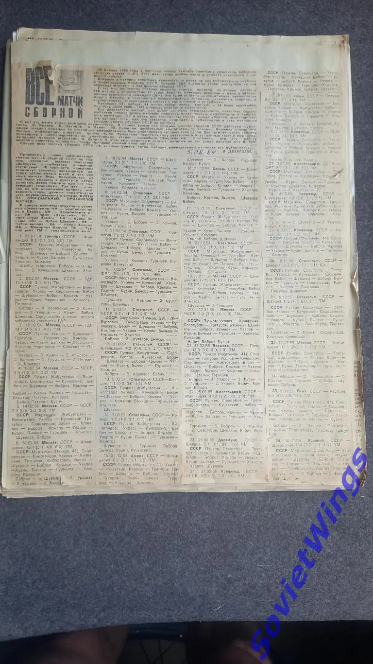 Игры сборной.