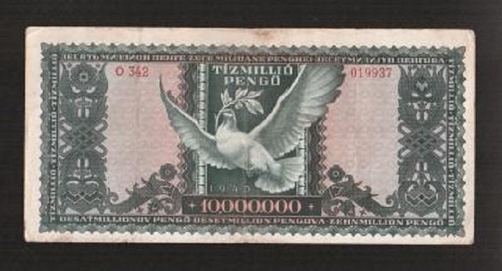 Венгрия 10000000 пенгё 1945 1