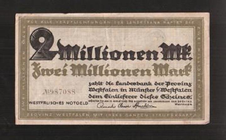 Германия. Мюнстер. 2000000 марок 1923 1