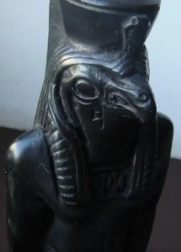 Статуэтка египетская, бог неба Гор (Хор), эбонит, 23 см 4