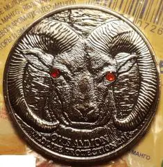 500 тугриков 2013 Монголия Аргали Кристаллы Имитация