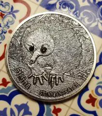 500 тугриков Монголия Красная книга Колючий муравьед