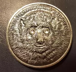 500 тугриков 2007 Монголия Красная книга Россомаха Росомаха