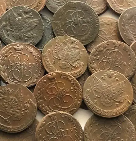 39шт. Пятаков Без повтора. от Елизаветы до Екатерины 1758 - 1796гг. Есть редкие. 3