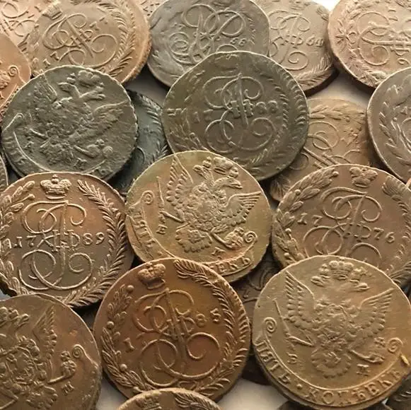 39шт. Пятаков Без повтора. от Елизаветы до Екатерины 1758 - 1796гг. Есть редкие. 4