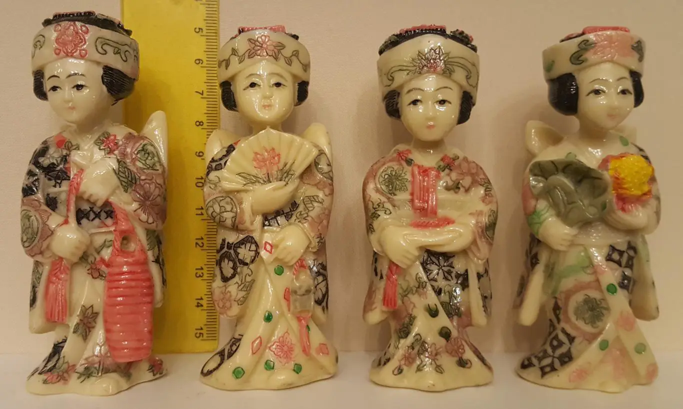 Нэцкэ комплект девочки редкие. ИЗ КОЛЛЕКЦИИ