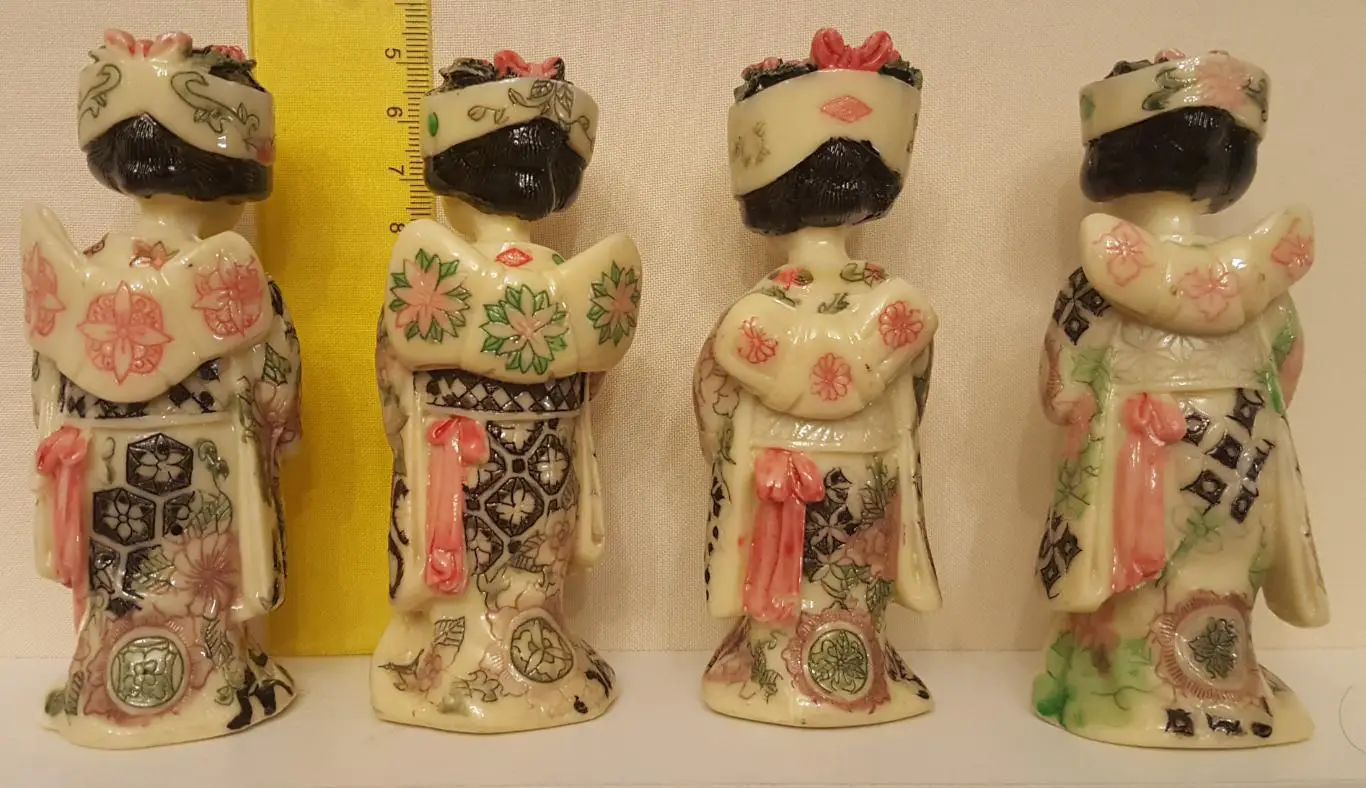 Нэцкэ комплект девочки редкие. ИЗ КОЛЛЕКЦИИ 1