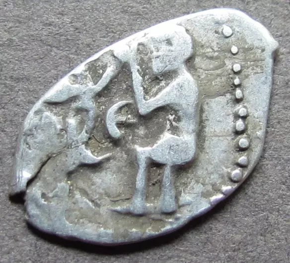 Денга 1420-1478. Великий Новгород. Сцена оммажа удельная Редкая.№20