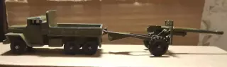СССР. Военная техника..ПУШКА ПОЛЕВАЯ (С ДЛИННЫМ СТВОЛОМ) Машина урал 