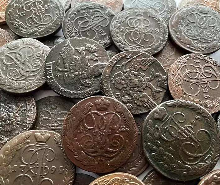 39шт. Пятаков Без повтора. от Елизаветы до Екатерины 1758 - 1796гг. Есть редкие. 3