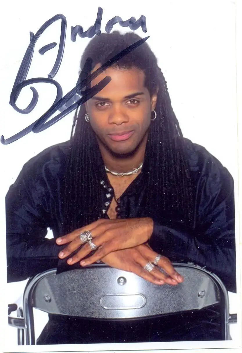 Дональдс Эндрю (Andru Donalds) вокалист EnigmaФото с подписью. автограф оригинал