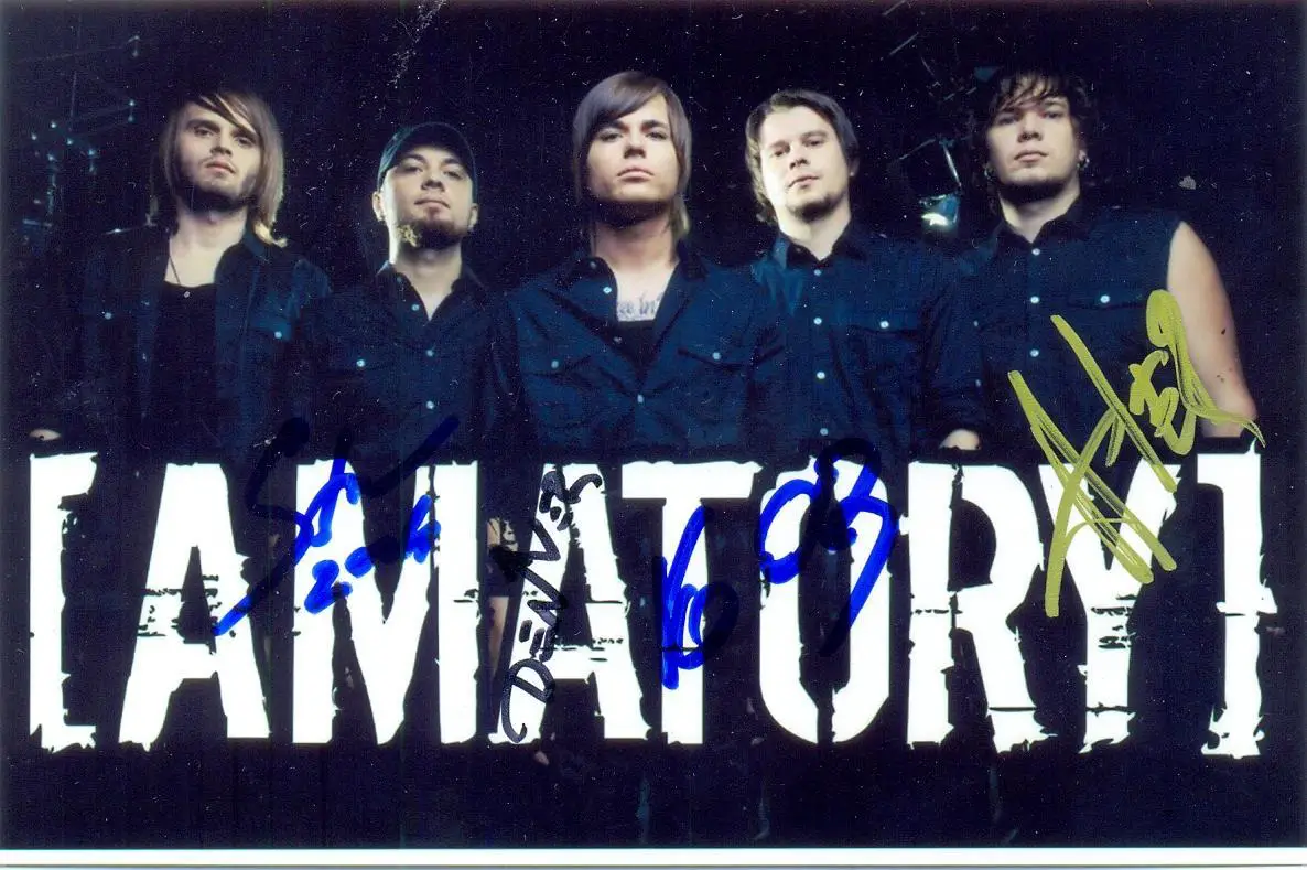 Amatory . Фото с подписью,автограф оригинал