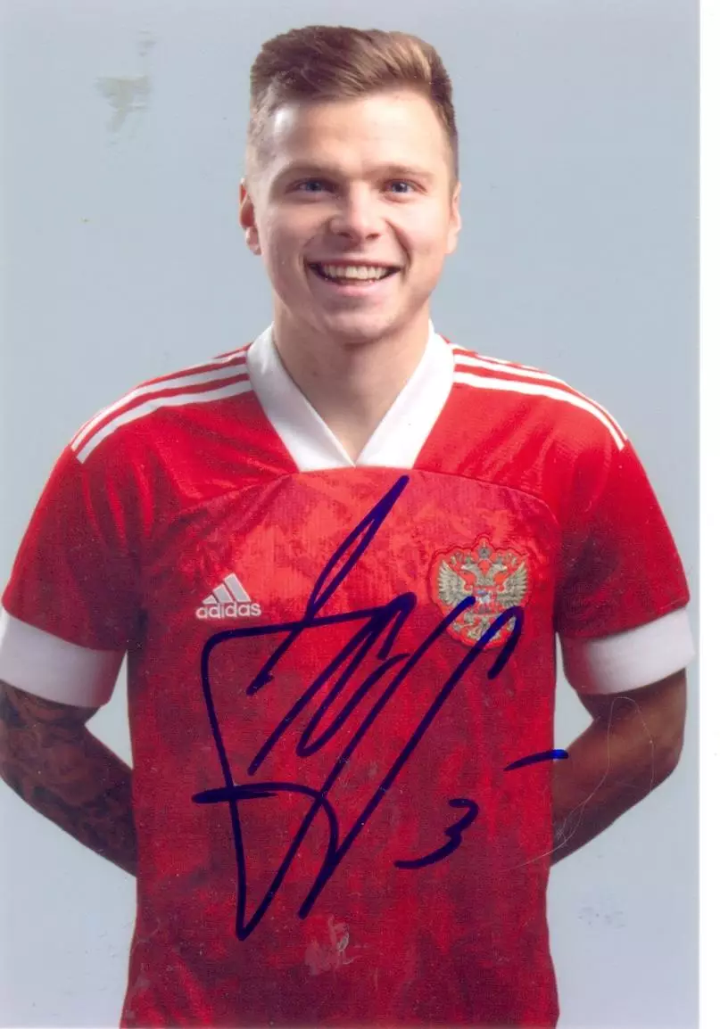Круговой Даниил.ФК ЦСКА , Сборная России. Фото с подписью. автограф оригинал