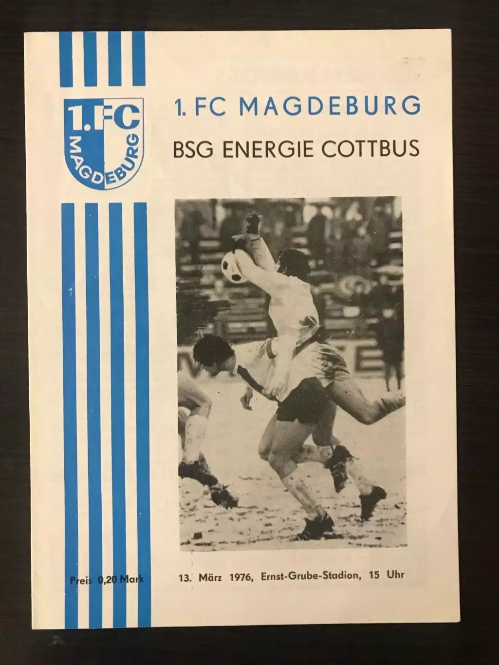1.ФК Магдебург Энергия Коттбус 1976 год ГДР