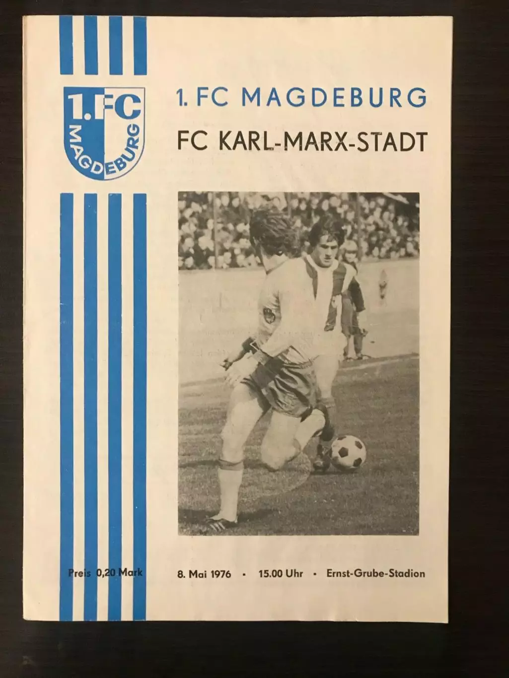 1.ФК Магдебург Карл Маркс Штадт 1976 год ГДР