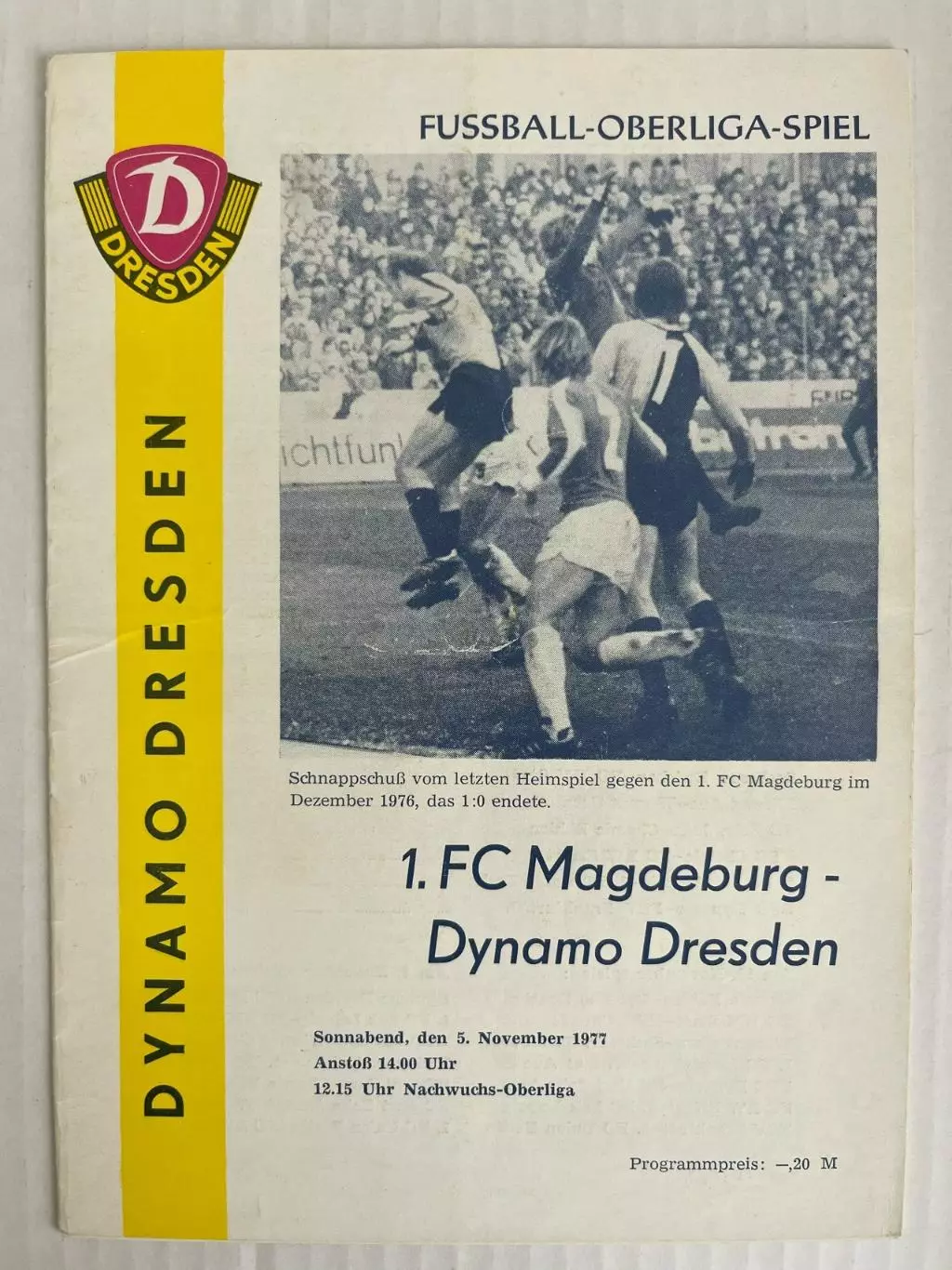 Динамо Дрезден 1.ФК Магдебург Оберлига ГДР 1977/78