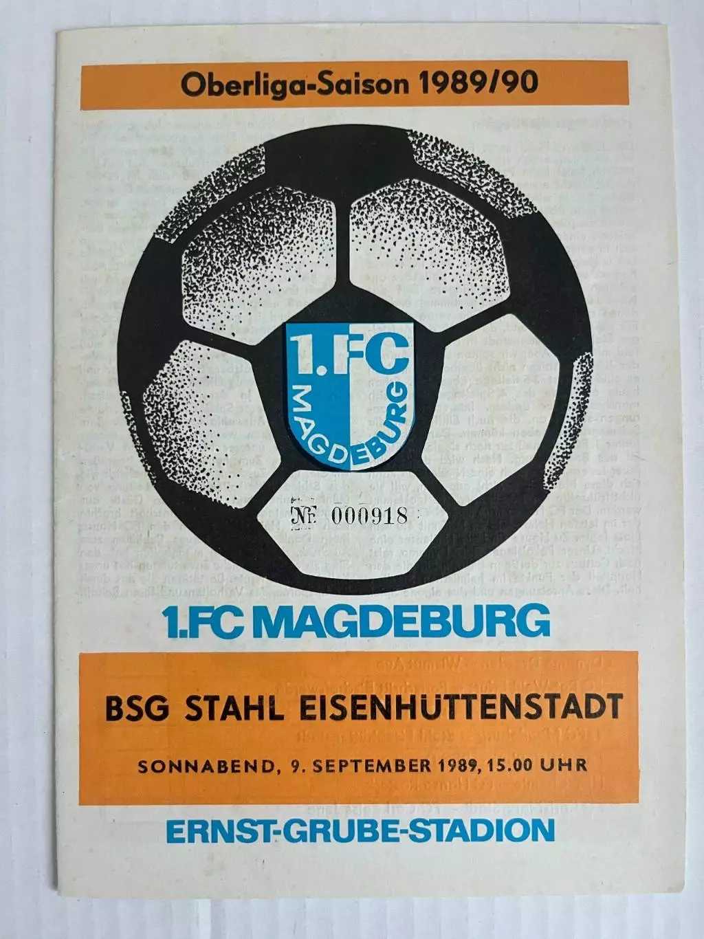 1.ФК Магдебург Шталь Оберлига ГДР 1989/90
