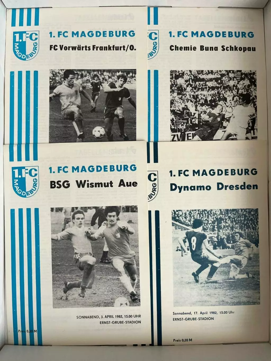 1.ФК Магдебург домашние программы полный комплект Оберлига ГДР 1981/82 3