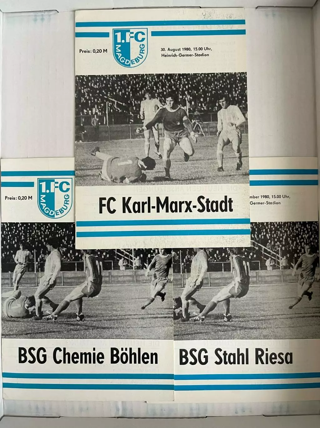 1.ФК Магдебург домашние программы полный комплект Оберлига ГДР 1980/81 1