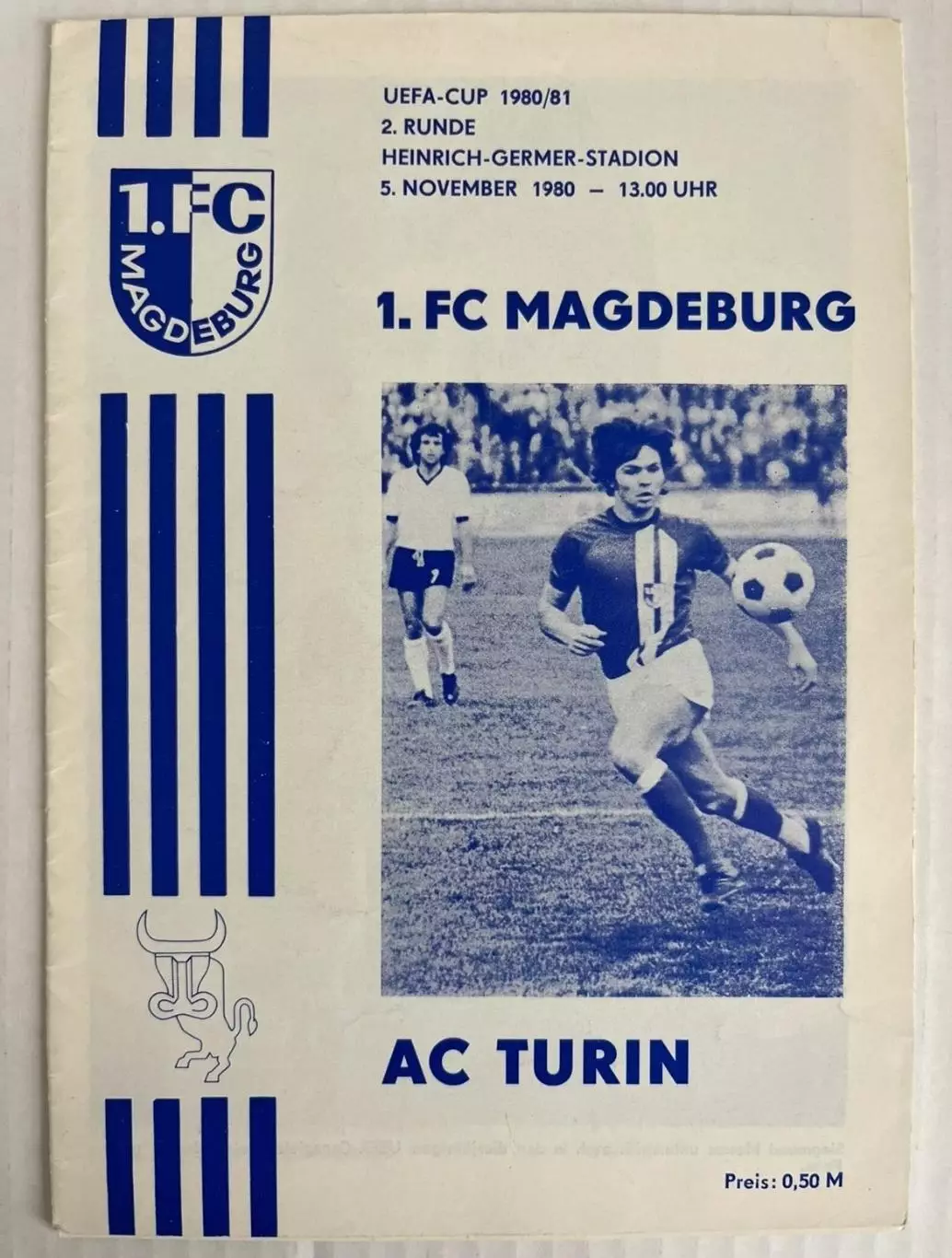 1.ФК Магдебург ГДР Мосс Норвегия Торино Италия Кубок УЕФА 1980/81 комплект
