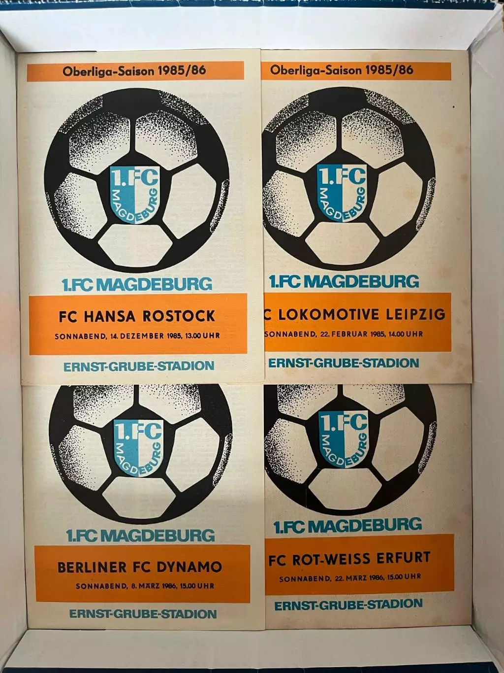 1.ФК Магдебург ГДР Оберлига 1985/86 полный комплект 13 штук 2