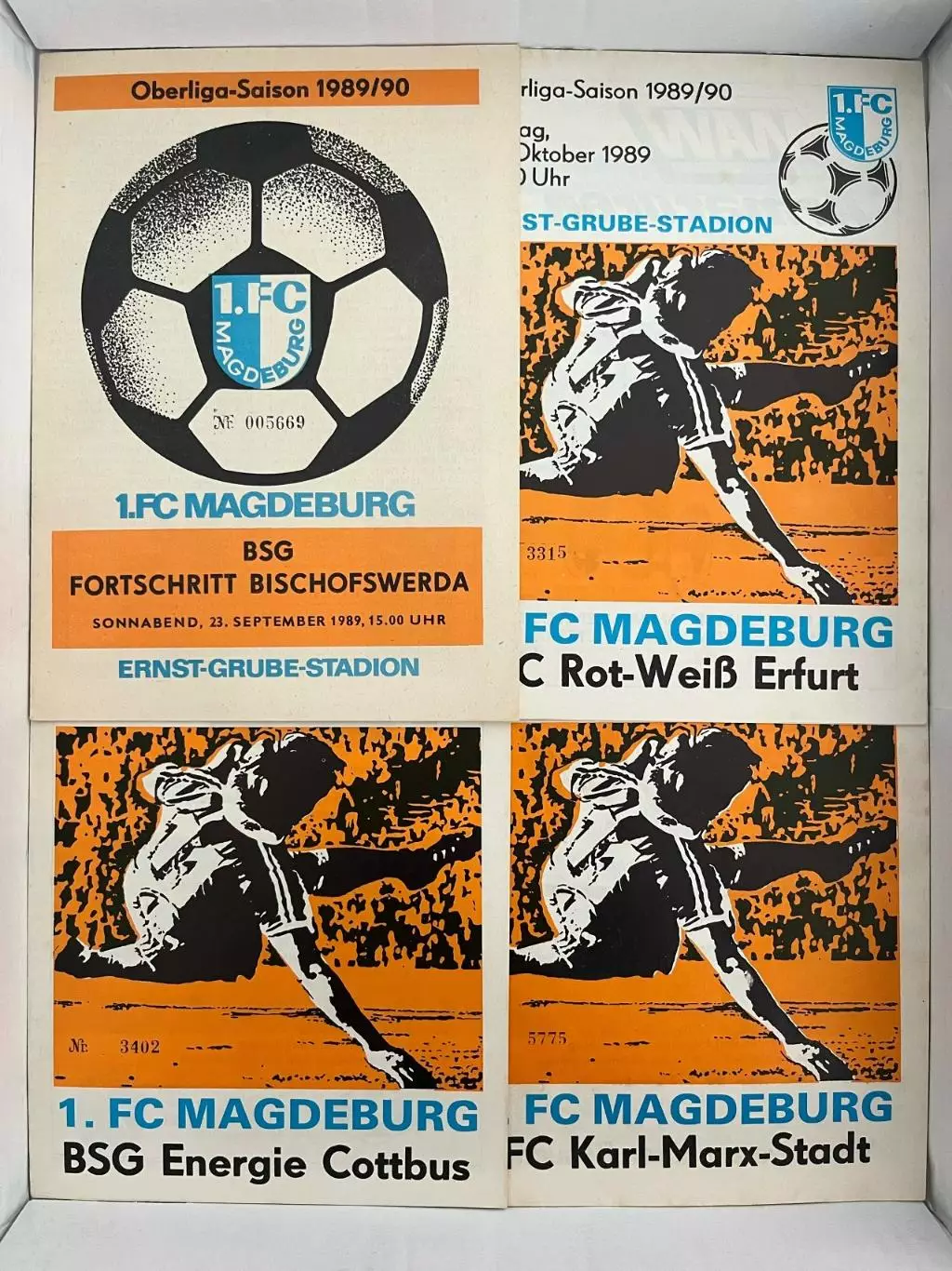 1.ФК Магдебург ГДР Оберлига 1989/90 комплект 5 штук 1