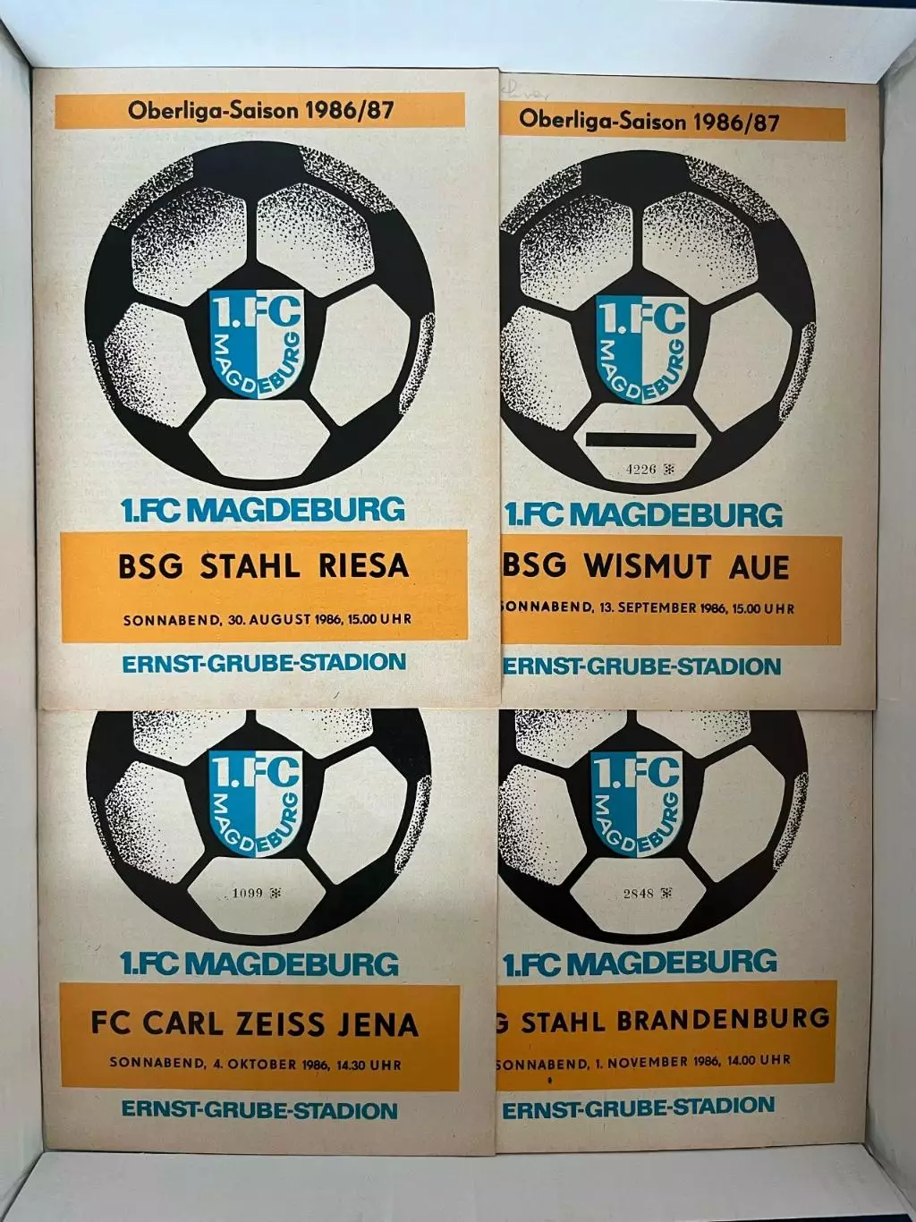 1.ФК Магдебург ГДР Оберлига 1986/87 полный комплект 13 штук 1