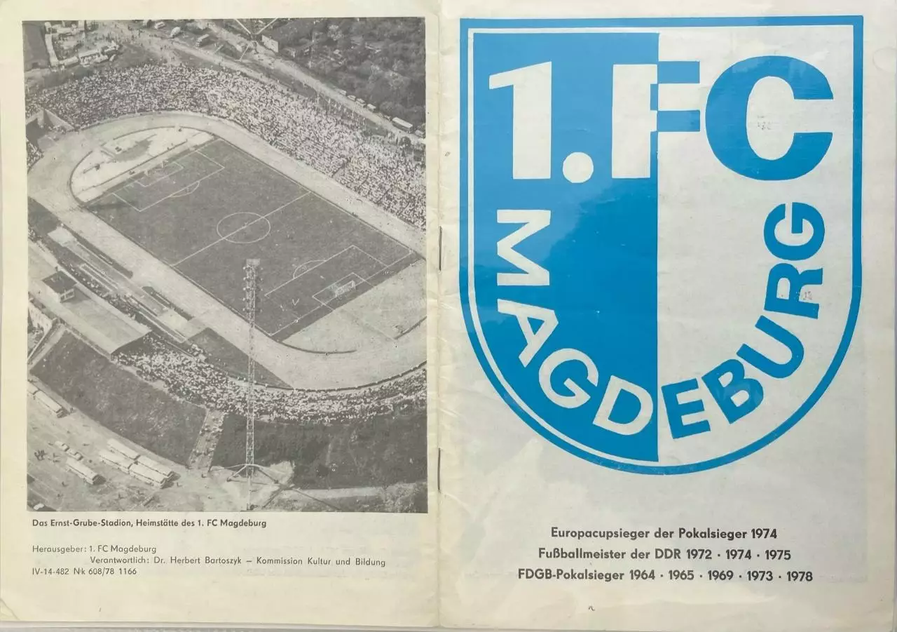 1.ФК Магдебург ГДР 1978 год