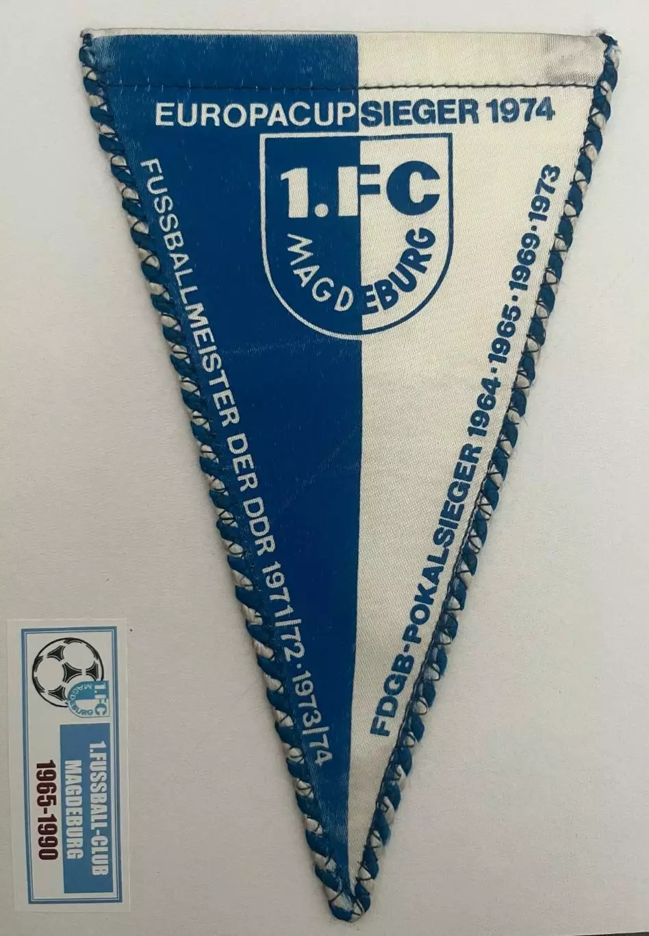Вымпел 1.ФК Магдебург ГДР Германия 1974 год