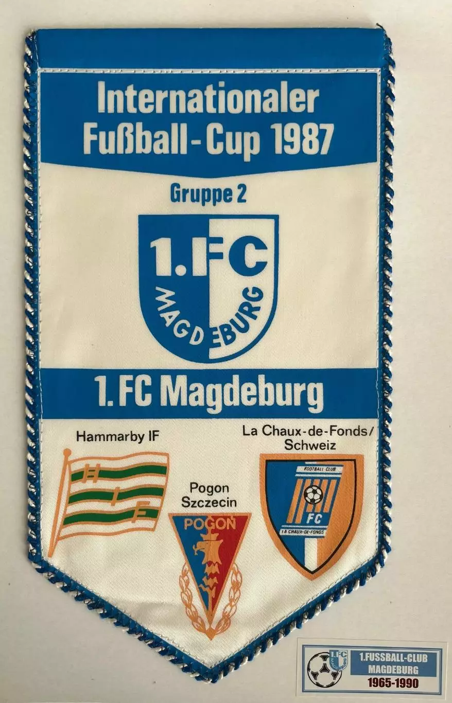 Вымпел 1.ФК Магдебург ГДР Германия 1987 год